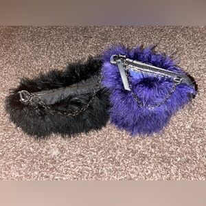 Topshop Black Faux Fur Bag